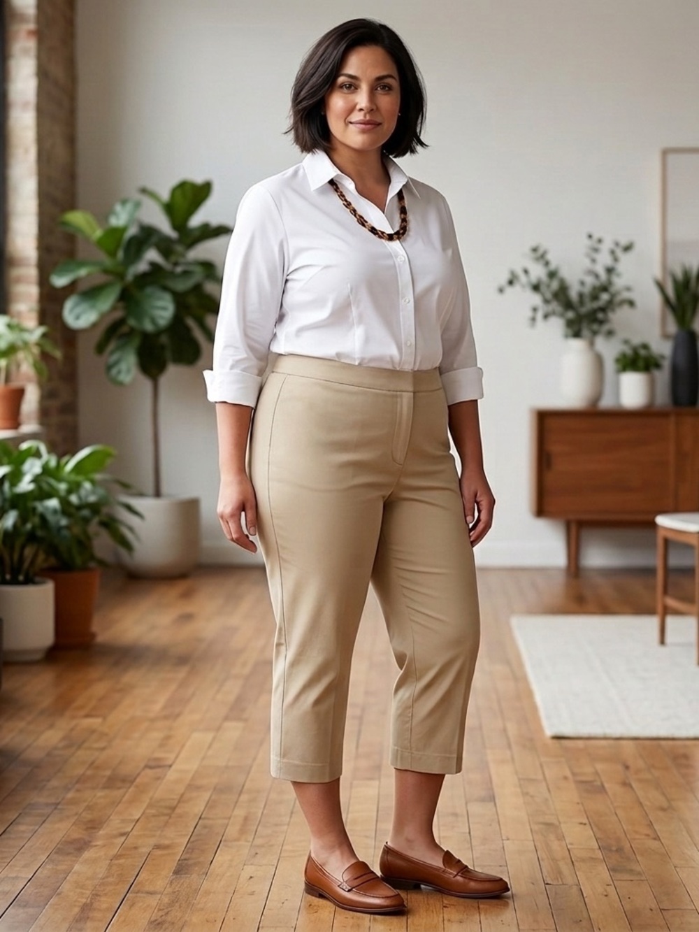Liz Claiborne Capris Jackie Women Sz 18 Khaki Tan Elastic Adjustable Pockets
